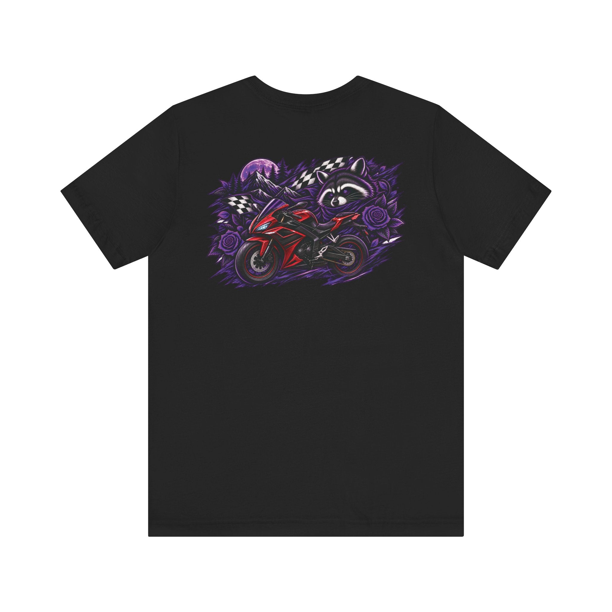 Raccoon Rose Motorcycle Graphic Tee