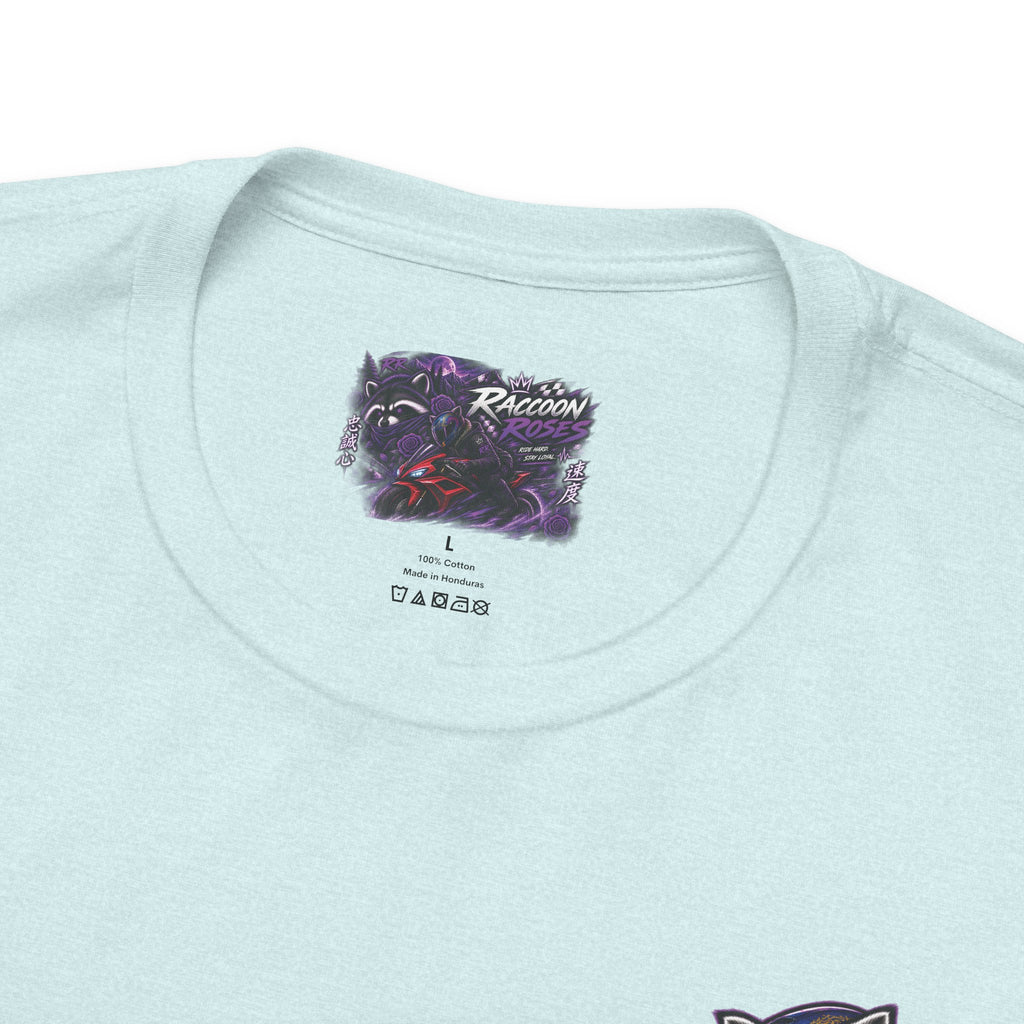Raccoon Rose Motorcycle Graphic Tee