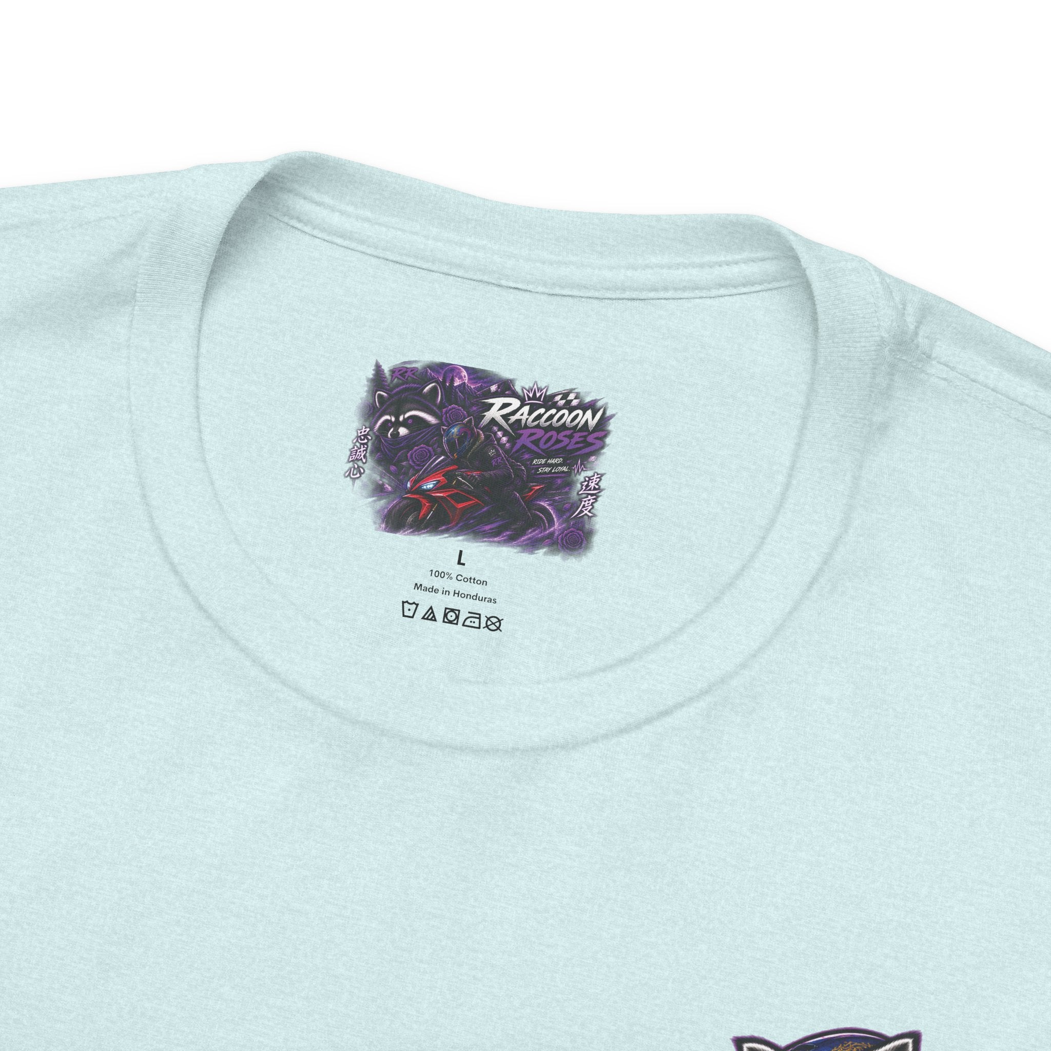 Raccoon Rose Motorcycle Graphic Tee