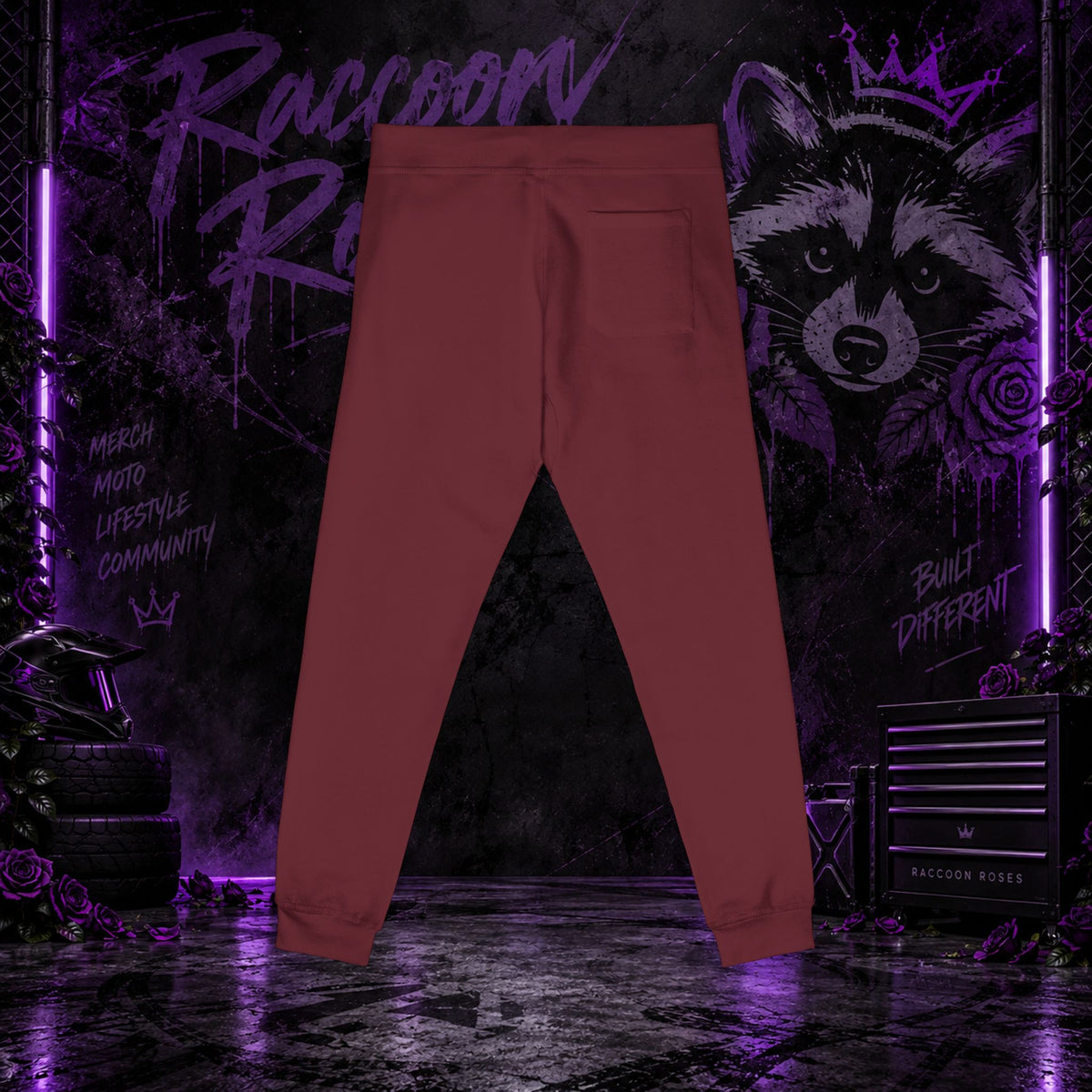 Embroidered 'Frozen Roses' Fleece Sweatpants