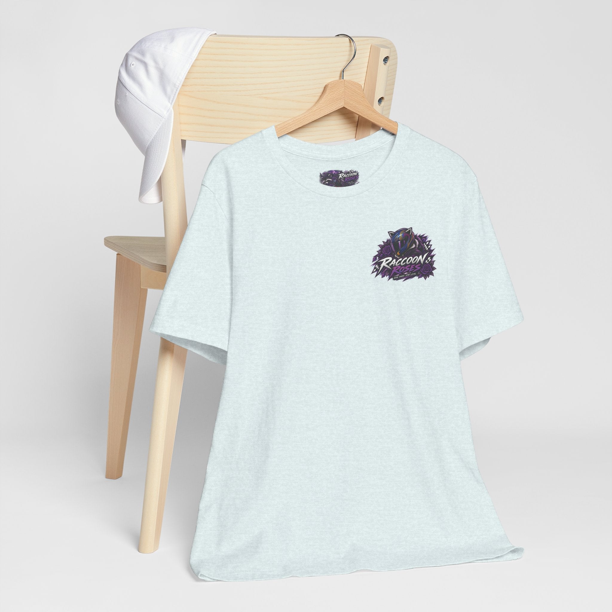 Raccoon Rose Motorcycle Graphic Tee
