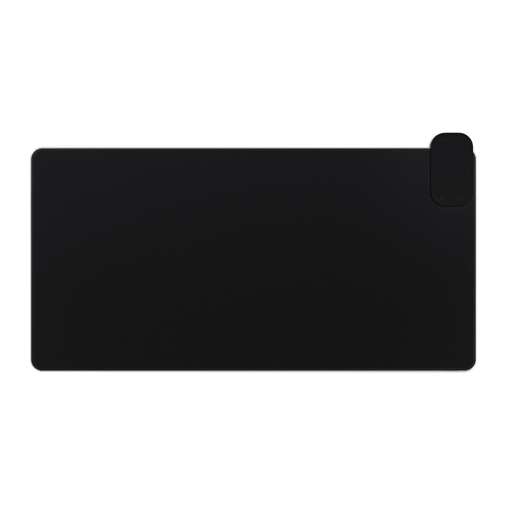 LED Gaming Mouse Pad with Wireless Charger — "Raccoon Roses" RGB Desk Mat