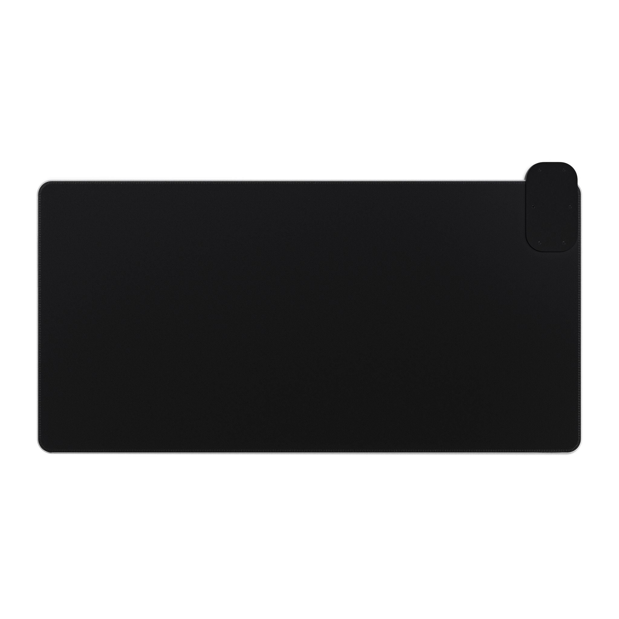 LED Gaming Mouse Pad with Wireless Charger — "Raccoon Roses" RGB Desk Mat