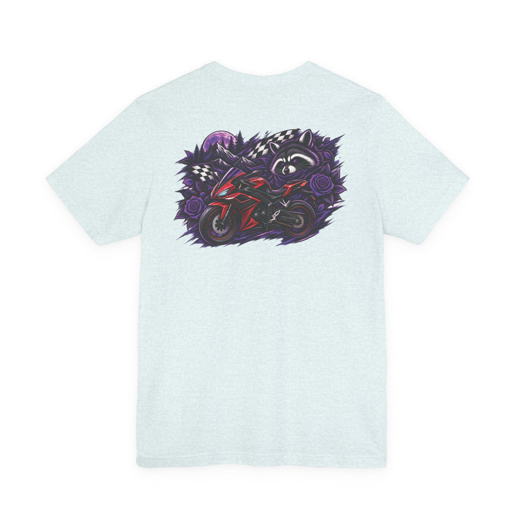 Raccoon Rose Motorcycle Graphic Tee