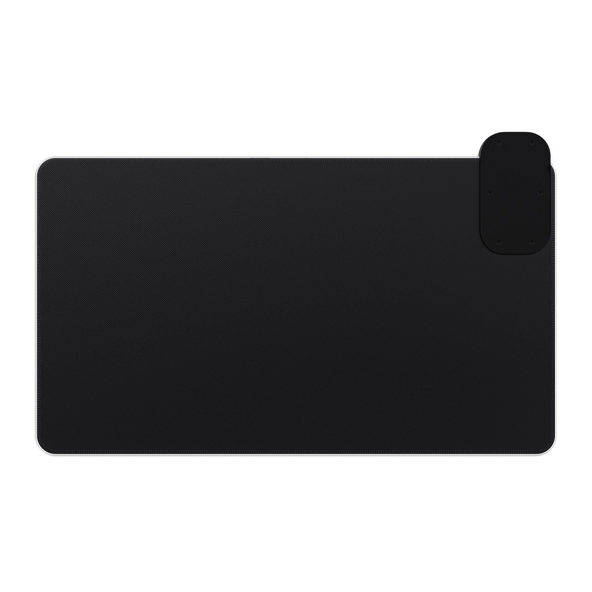 LED Gaming Mouse Pad with Wireless Charger — "Raccoon Roses" RGB Desk Mat