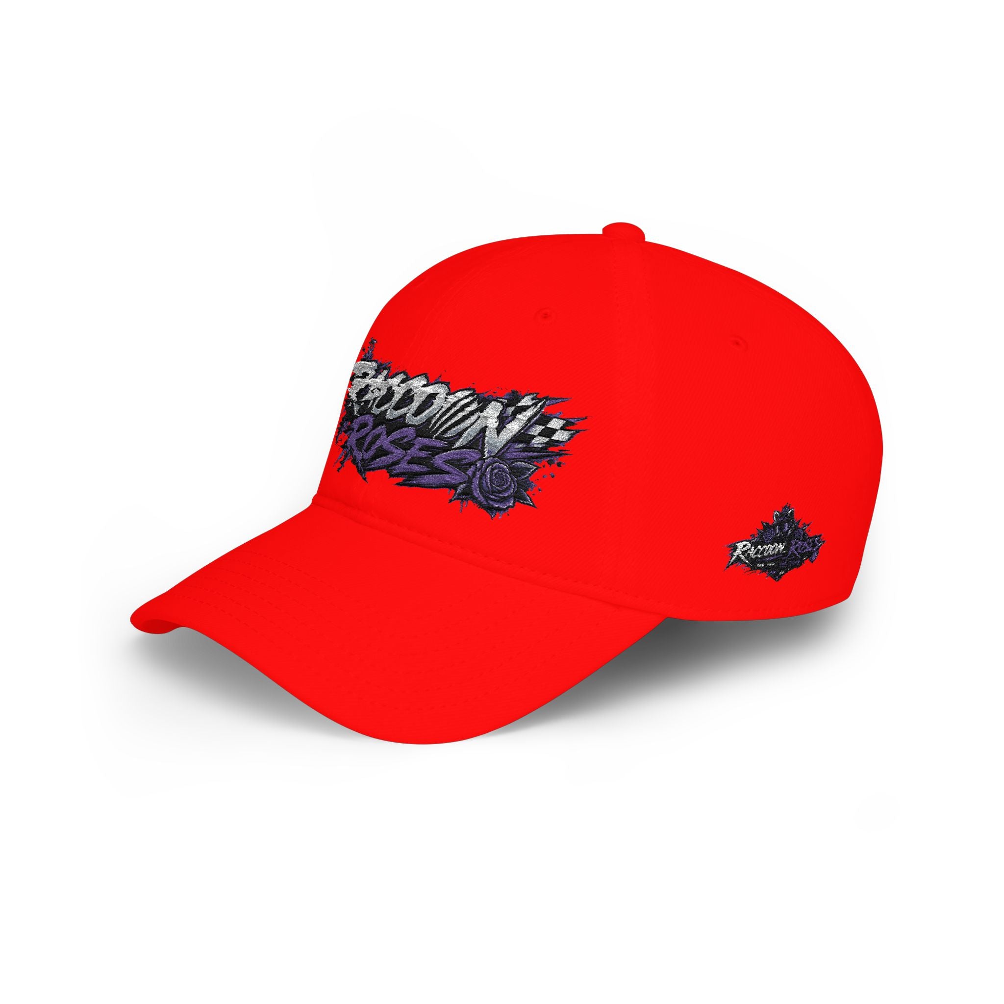 Raccoons Roses Low Profile Baseball Cap