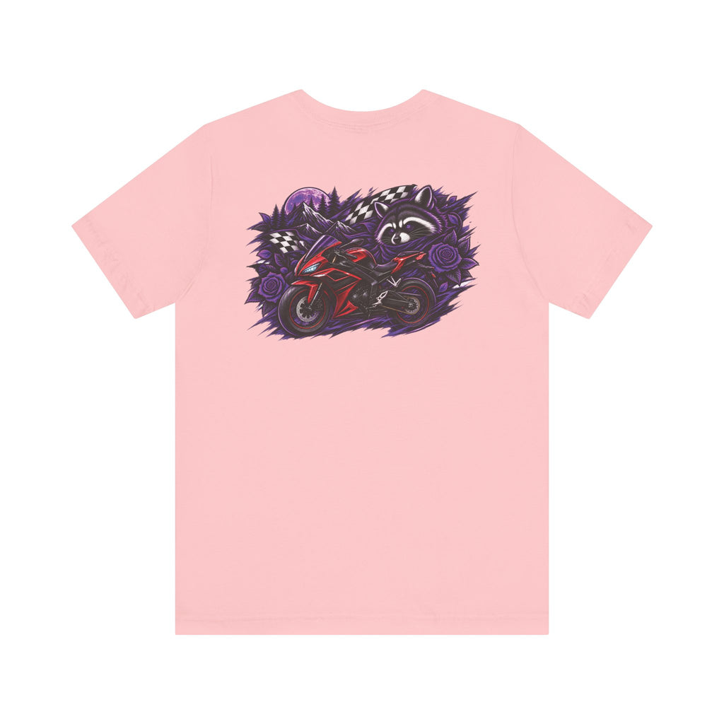 Raccoon Rose Motorcycle Graphic Tee