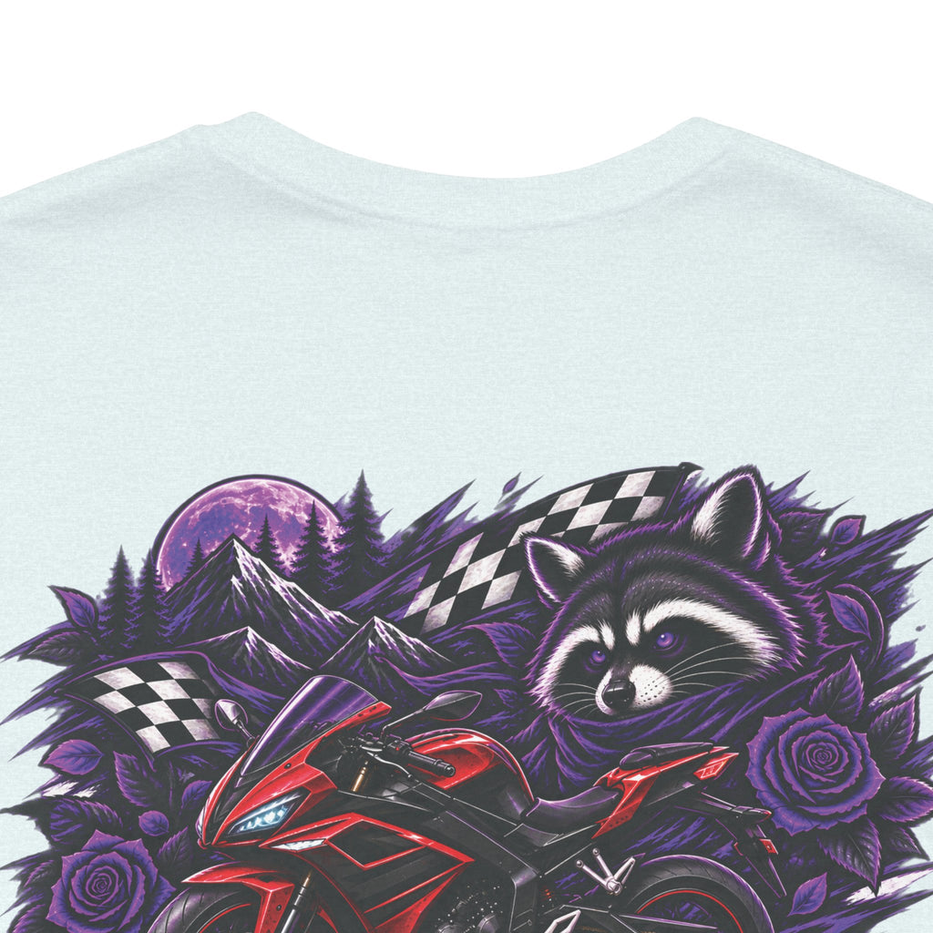 Raccoon Rose Motorcycle Graphic Tee