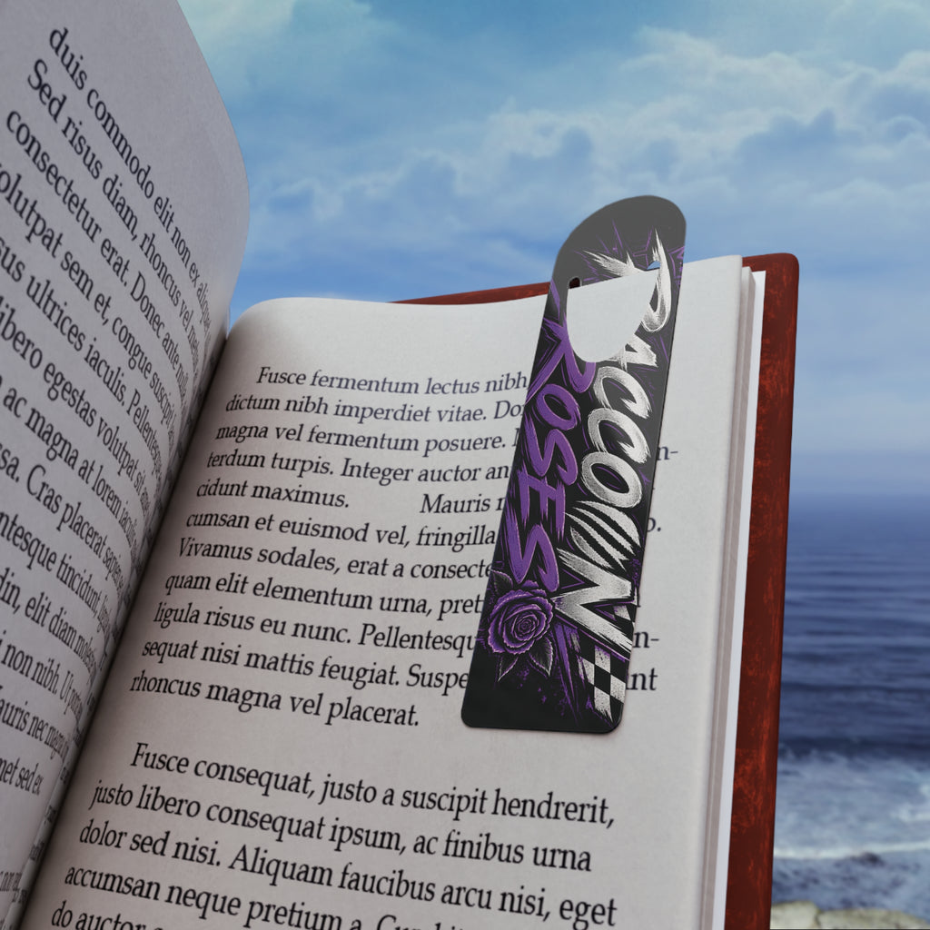 Bookmark — "Bloomin' Roses" Floral Gothic Metal Bookmark