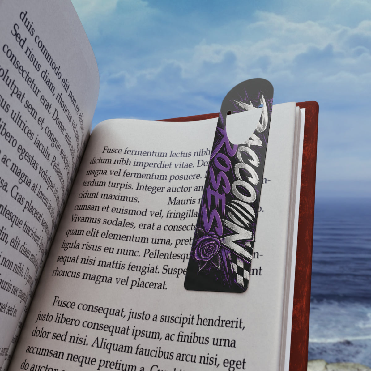 Bookmark — "Bloomin' Roses" Floral Gothic Metal Bookmark