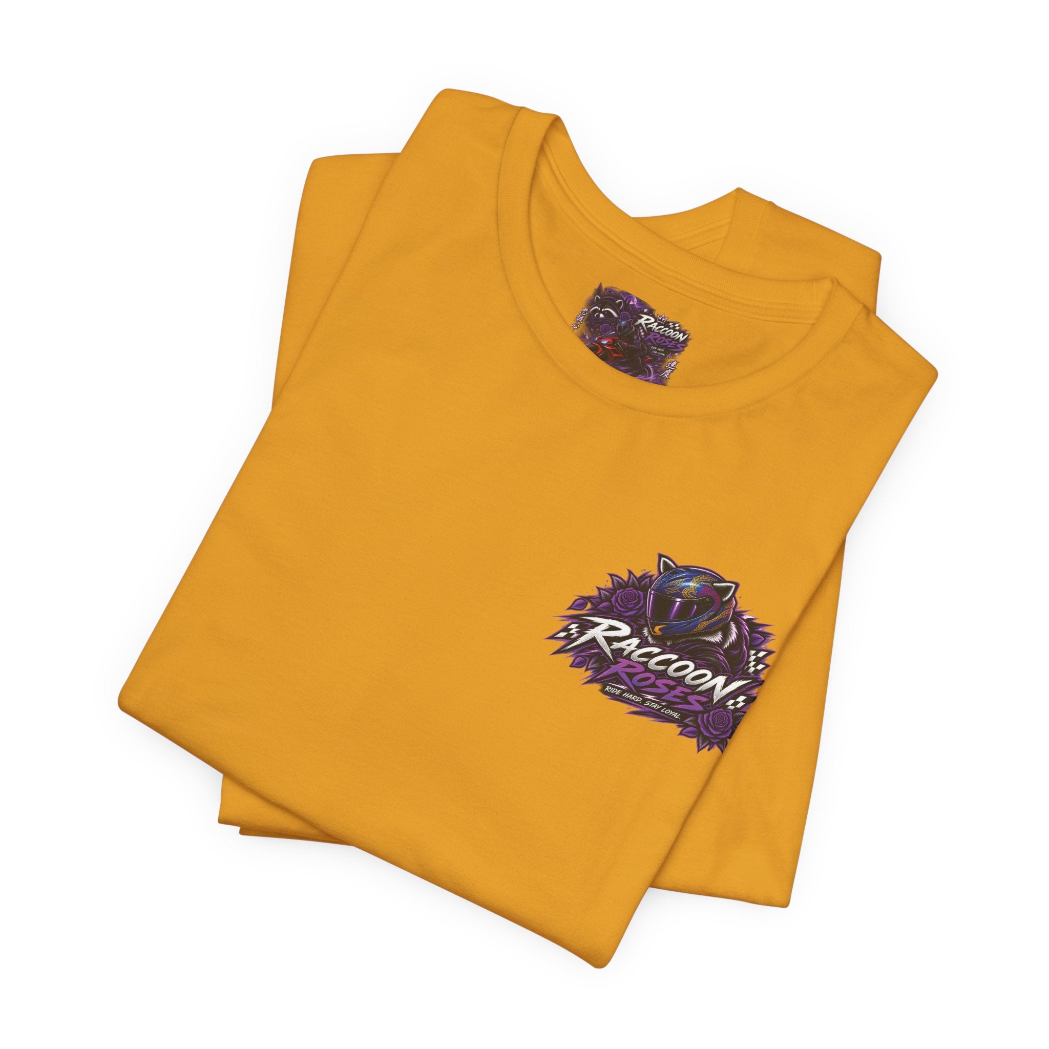 Raccoon Rose Motorcycle Graphic Tee