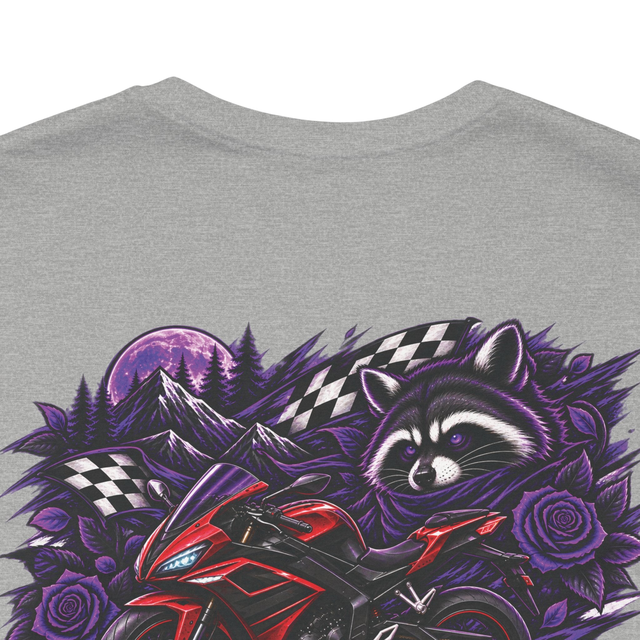 Raccoon Rose Motorcycle Graphic Tee