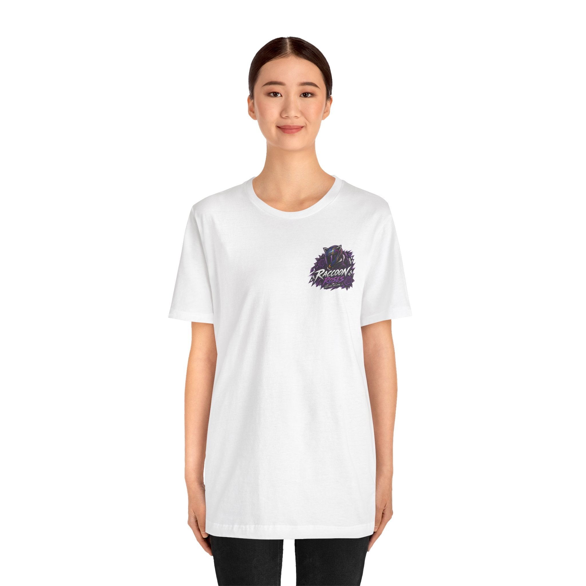 Raccoon Rose Motorcycle Graphic Tee