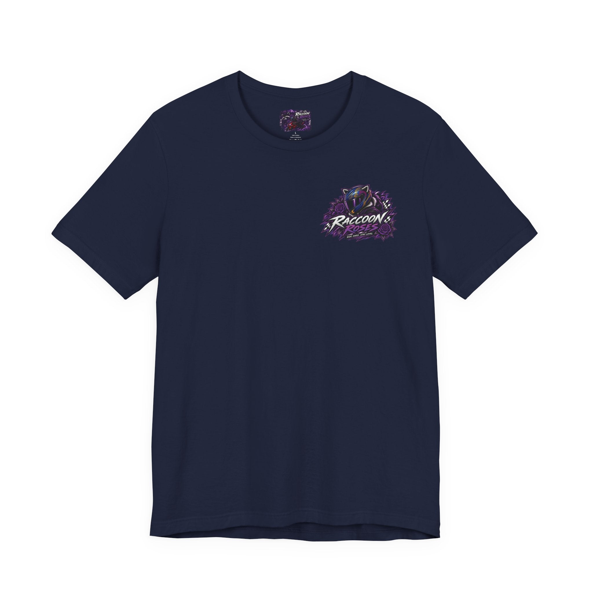 Raccoon Rose Motorcycle Graphic Tee