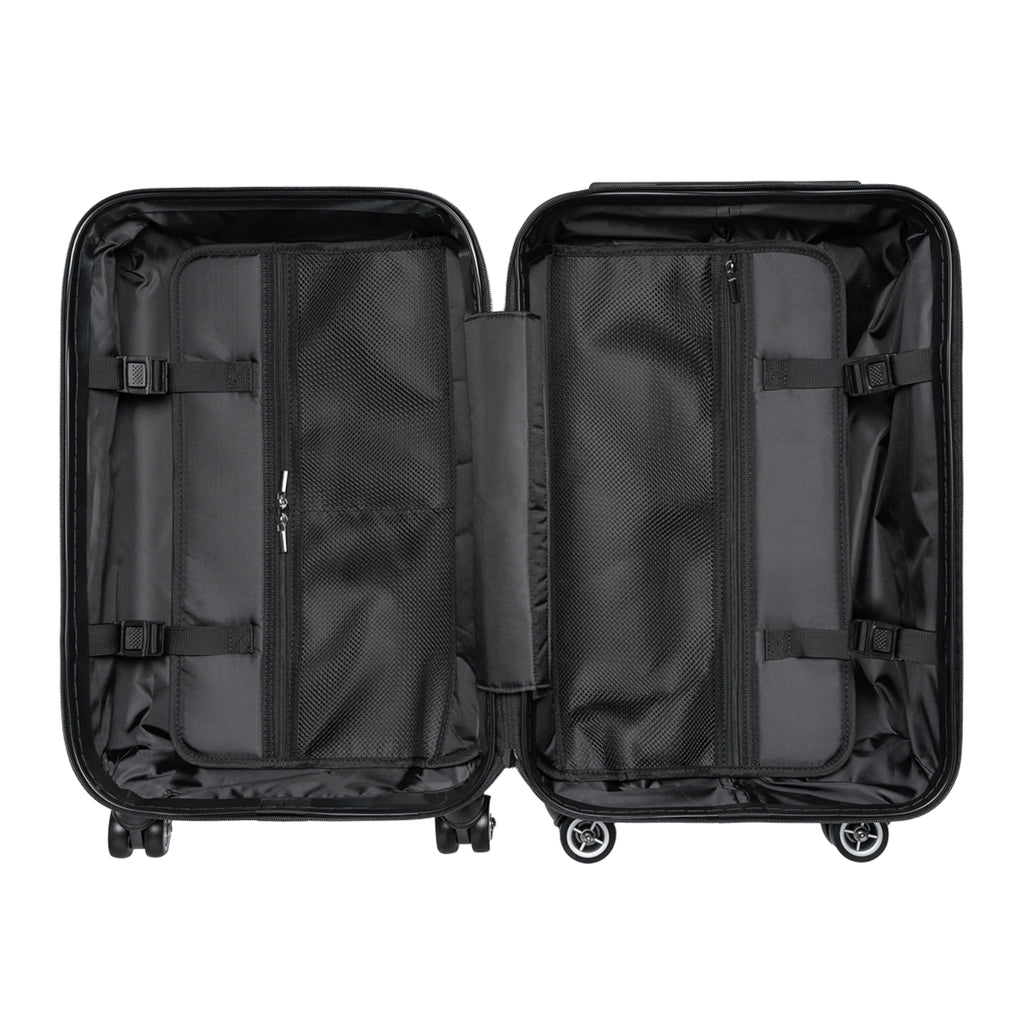 Raccoon Roses Carry-On Luggage – Skull Rider Graphic Suitcase
