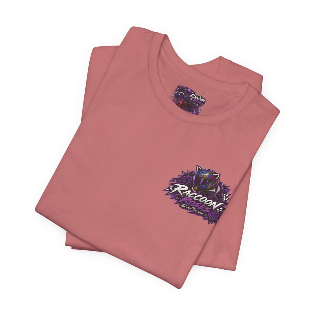 Raccoon Rose Motorcycle Graphic Tee