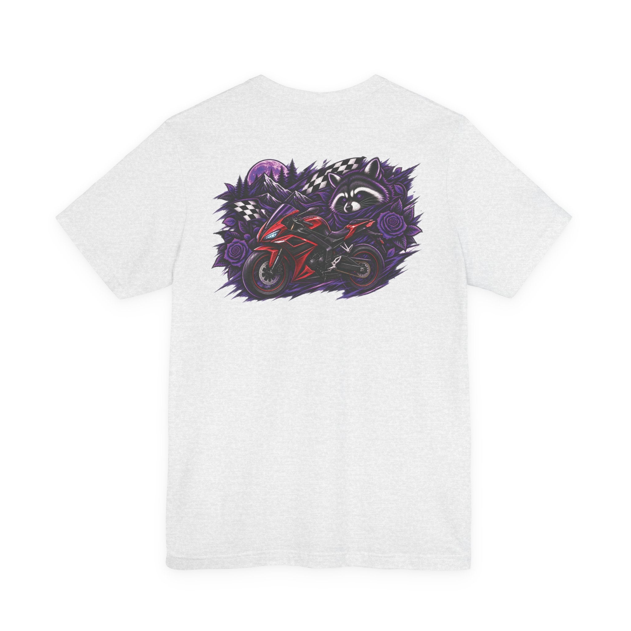 Raccoon Rose Motorcycle Graphic Tee