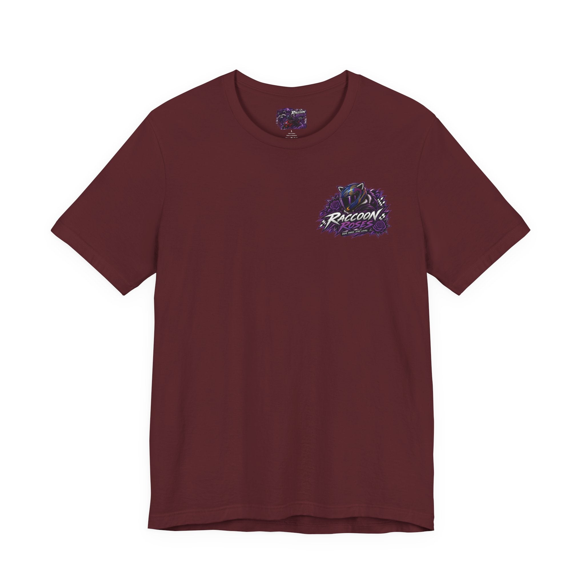 Raccoon Rose Motorcycle Graphic Tee