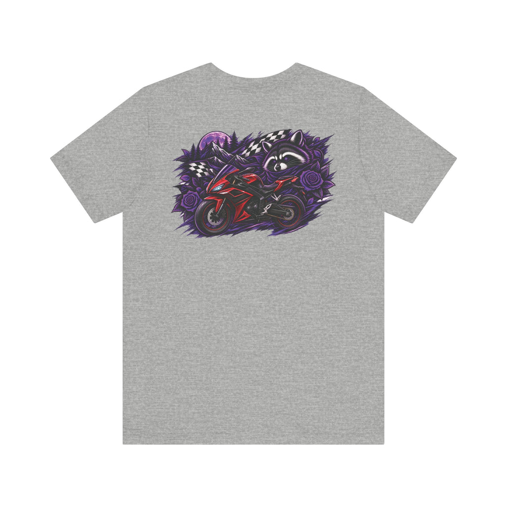 Raccoon Rose Motorcycle Graphic Tee