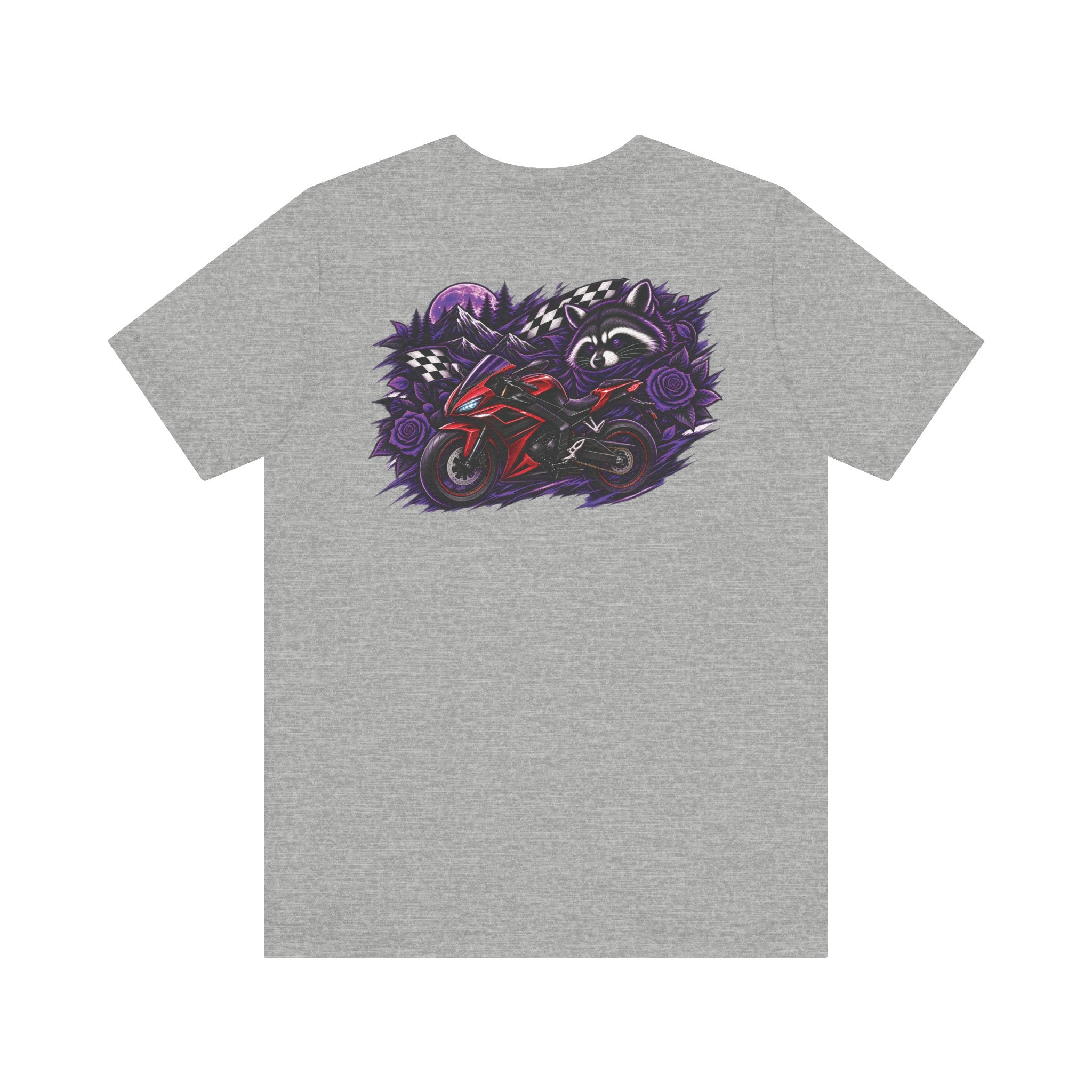 Raccoon Rose Motorcycle Graphic Tee
