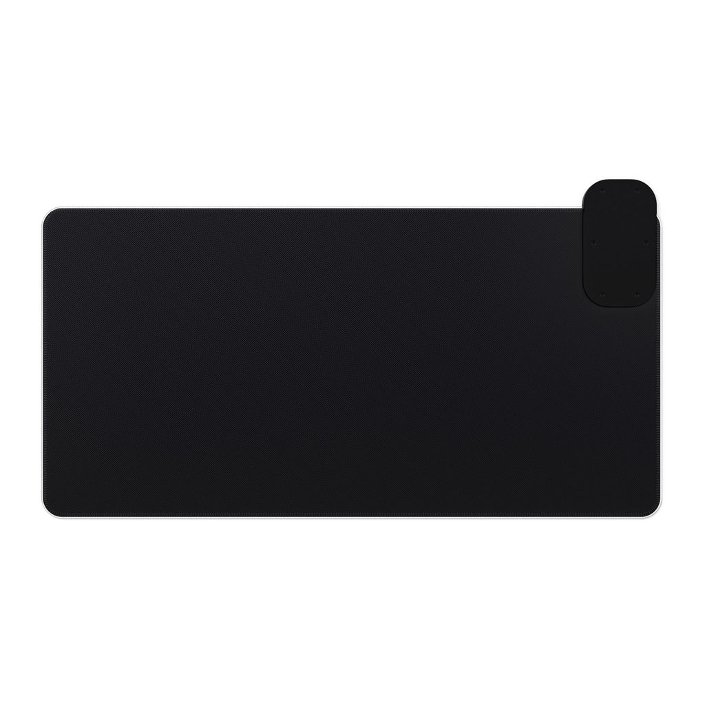 LED Gaming Mouse Pad with Wireless Charger — "Raccoon Roses" RGB Desk Mat