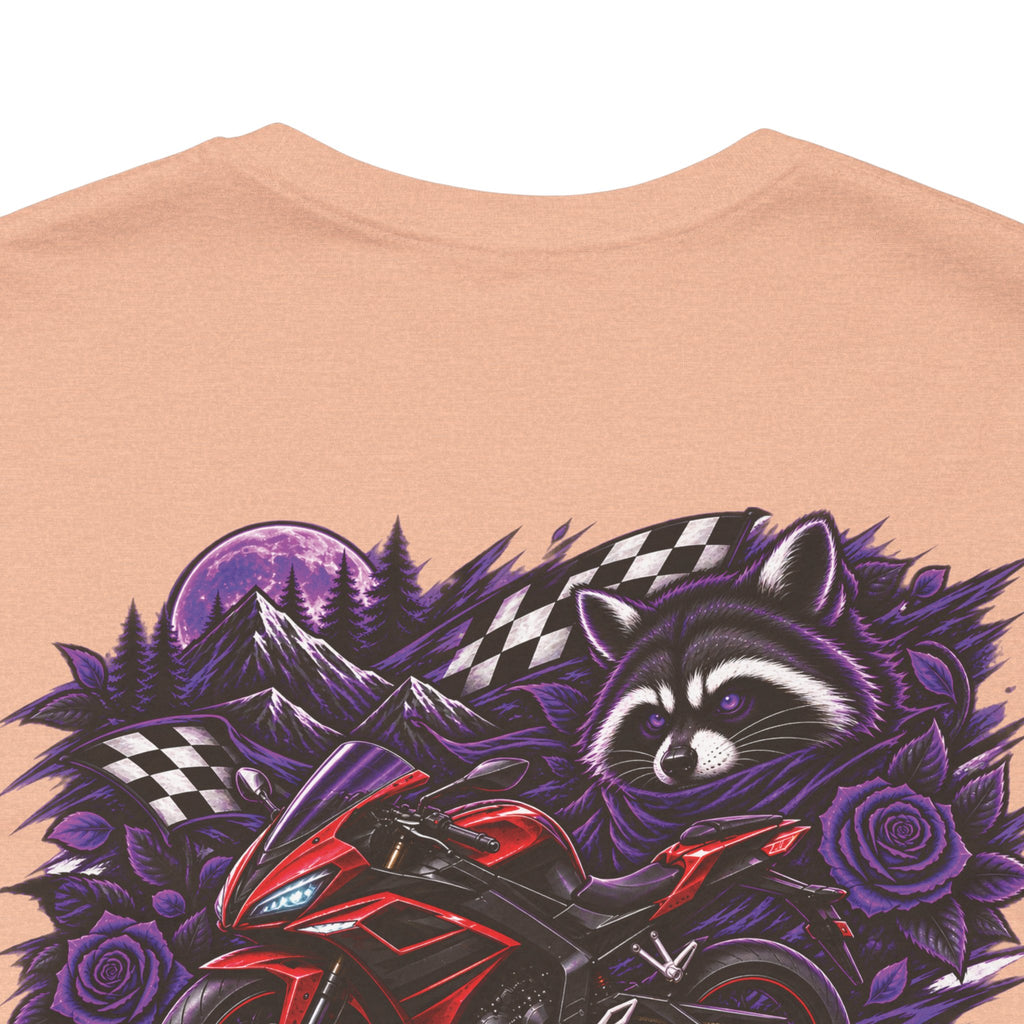 Raccoon Rose Motorcycle Graphic Tee