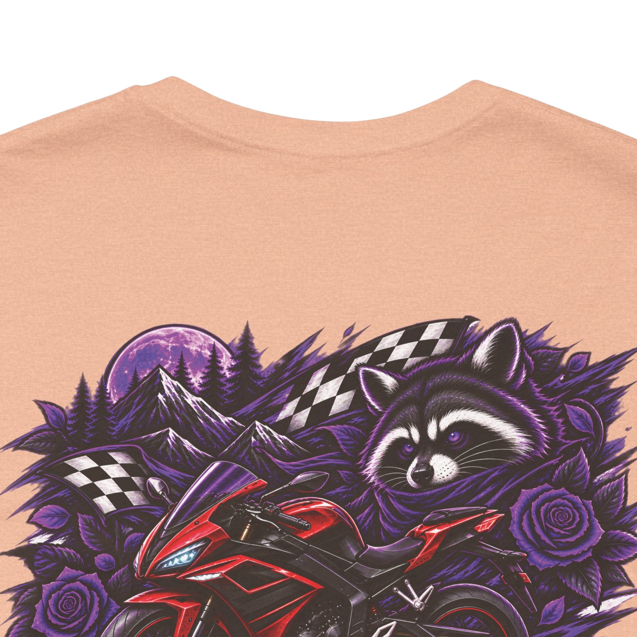 Raccoon Rose Motorcycle Graphic Tee