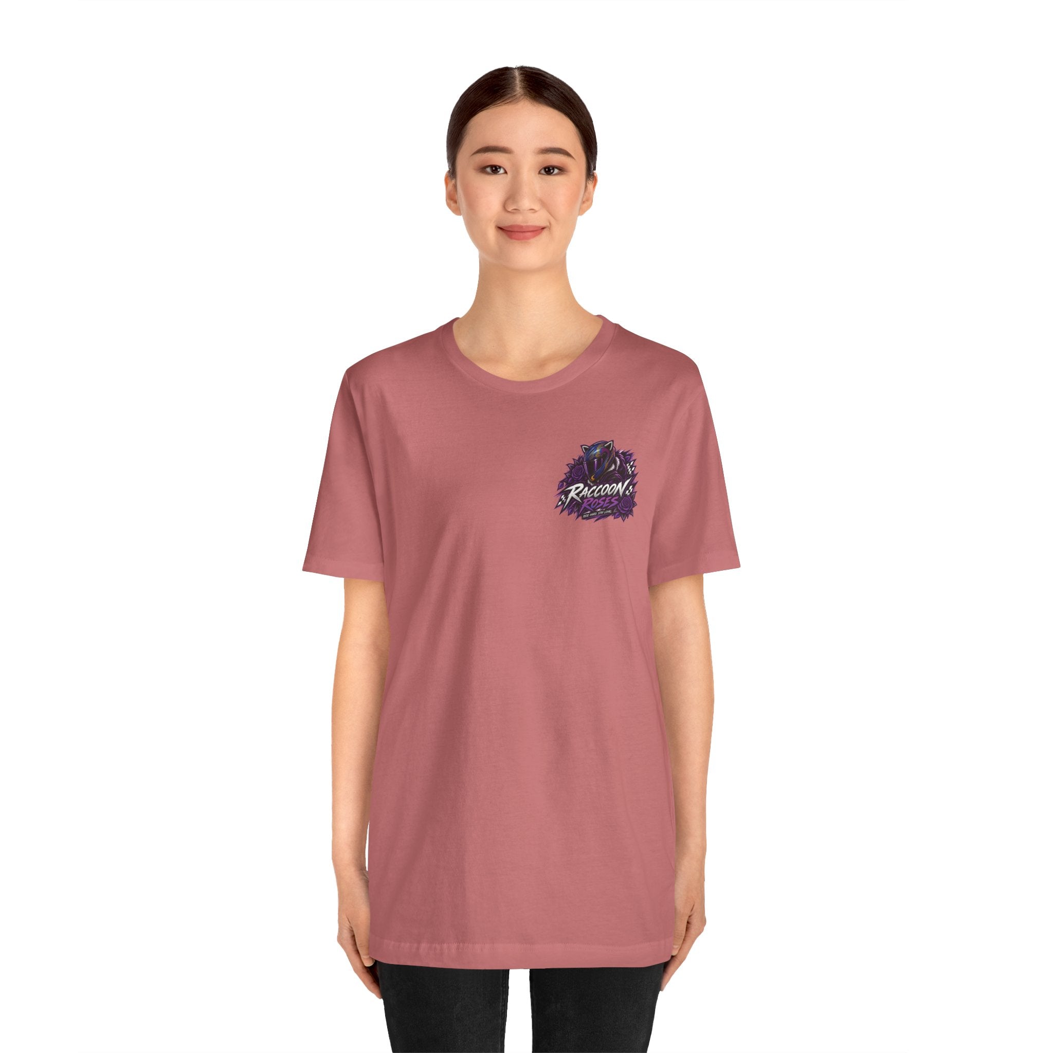 Raccoon Rose Motorcycle Graphic Tee