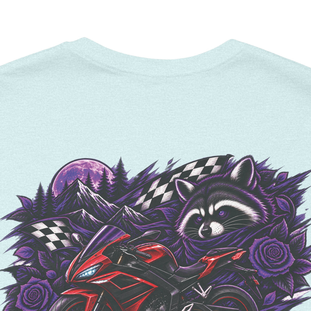 Raccoon Rose Motorcycle Graphic Tee