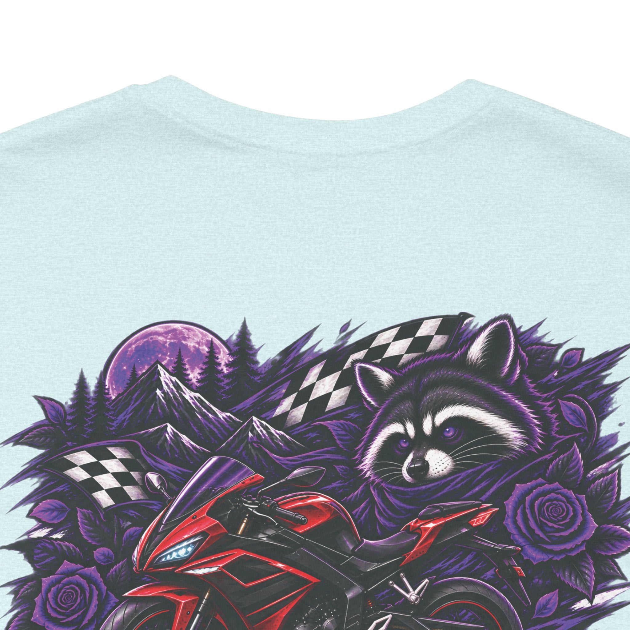 Raccoon Rose Motorcycle Graphic Tee