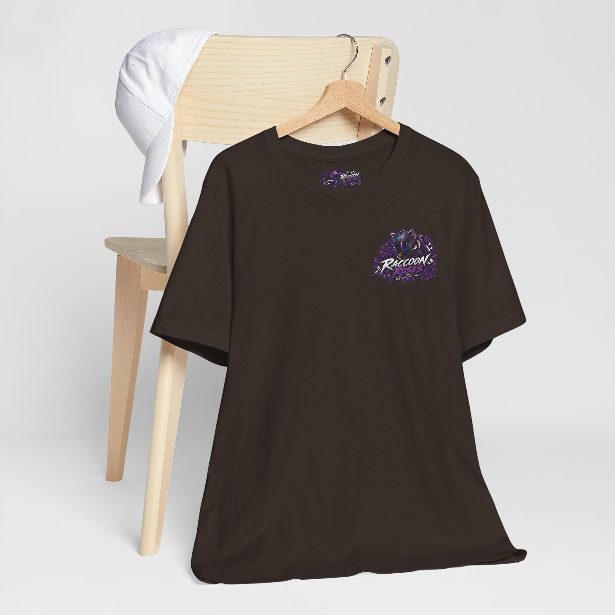 Raccoon Rose Motorcycle Graphic Tee