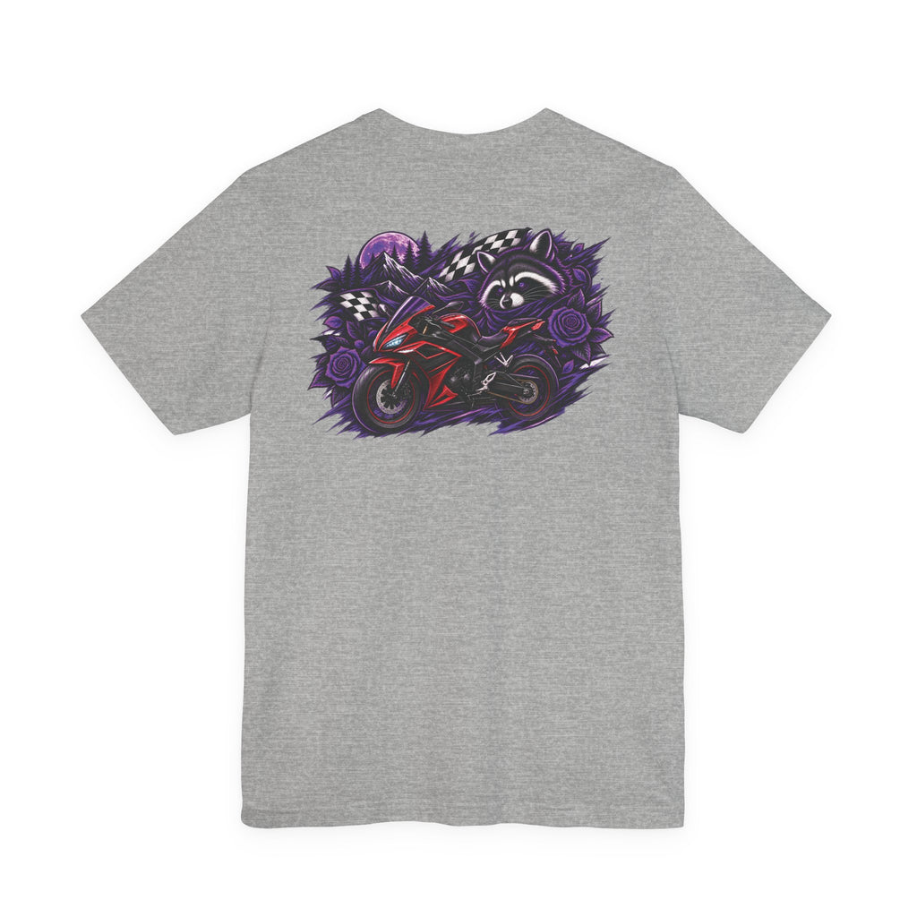 Raccoon Rose Motorcycle Graphic Tee