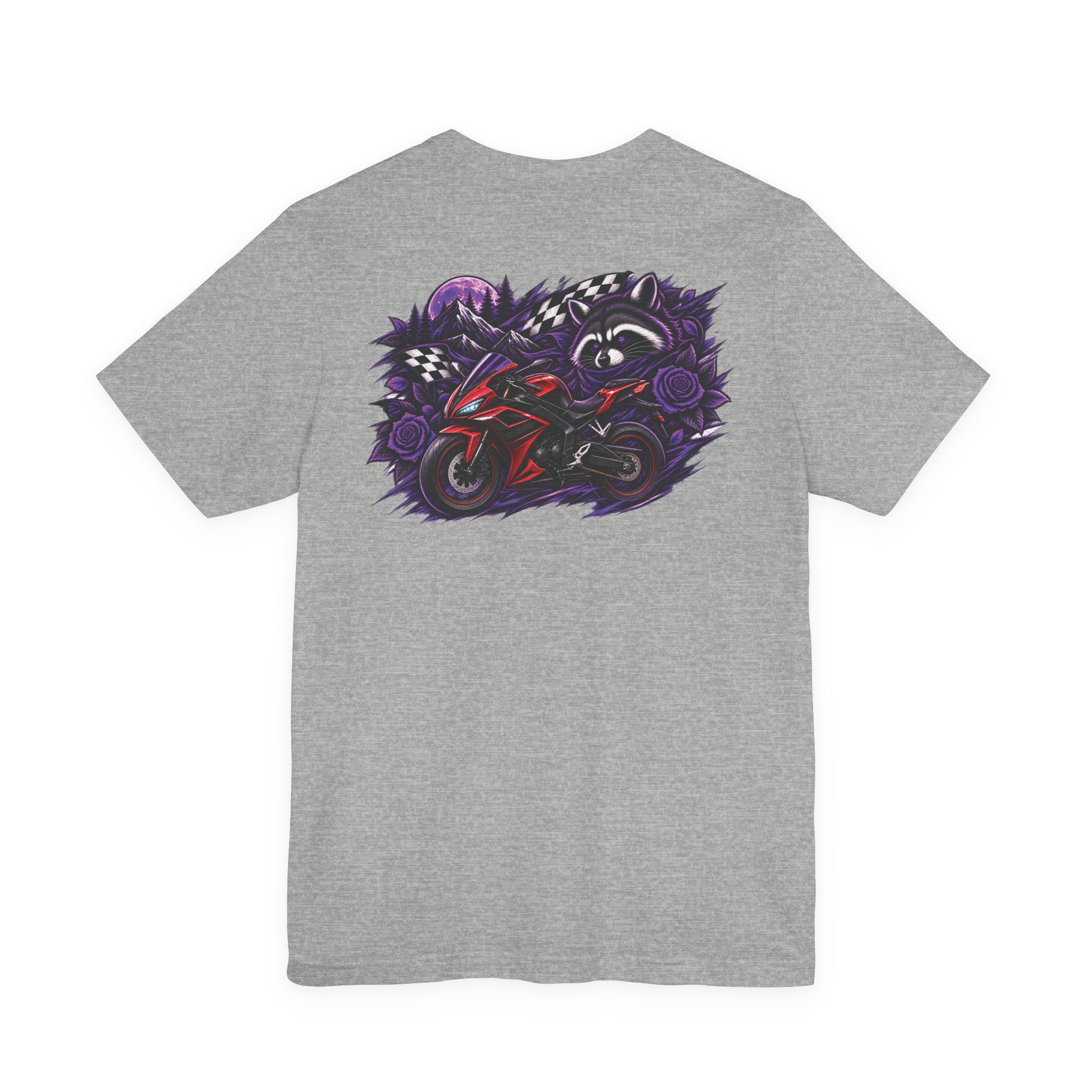 Raccoon Rose Motorcycle Graphic Tee