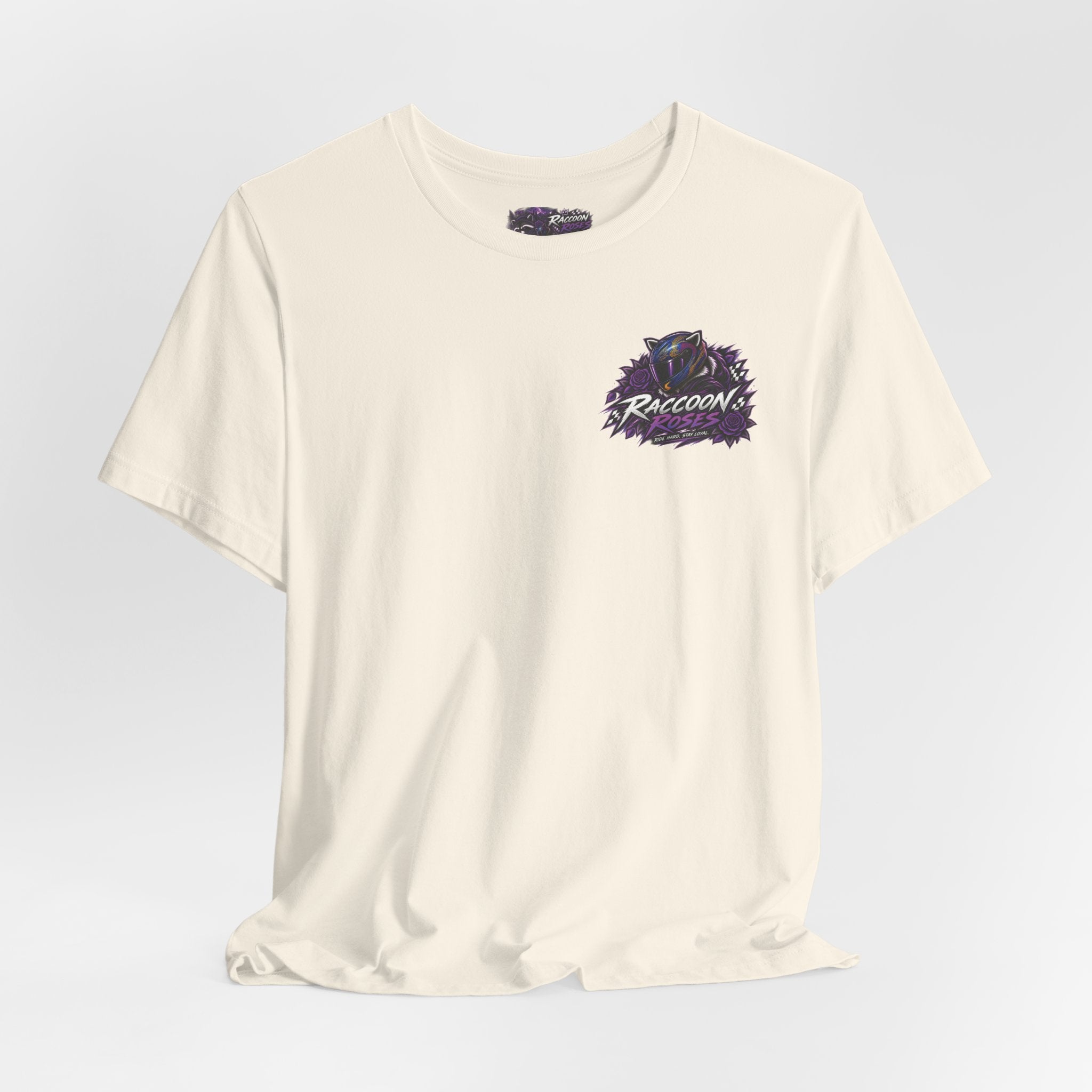 Raccoon Rose Motorcycle Graphic Tee