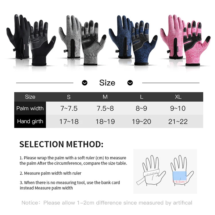 Winter Racing Gloves for Men and Women Touch Screen MTB Bike & Fishing Gear Thermal Equipment for Winter Cycling